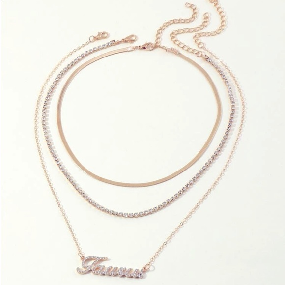 Jewelry - 3 Pieces Tauro Letter Pendant Necklace